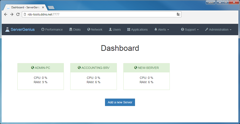 伺服器管理螢幕快照 7